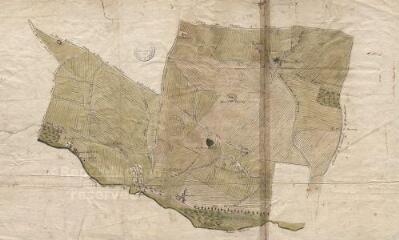 1 vue [Huisseau-sur-Cosson : plan de la commune, section nord, XVIIIe siècle].