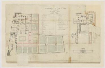 1 vue Blois : projet de dépôt de mendicité dans les bâtiments des ci-devant Saintes-Maries, par A. Pinault, 1809.
