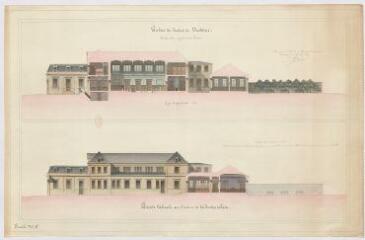 1 vue [Vendôme] : palais de justice de Vendôme construction auprès de la prison, par O. Robin, 1877.