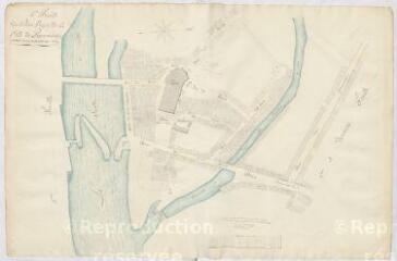 1 vue [Romorantin] : plan général de la ville de Romorantin divisé en sept feuilles, par Lamary géomètre à Saint-Aignan, 1820.