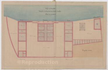 1 vue [Vendôme] : projet de construction d'un abattoir public, par E. Marganne, 1847.