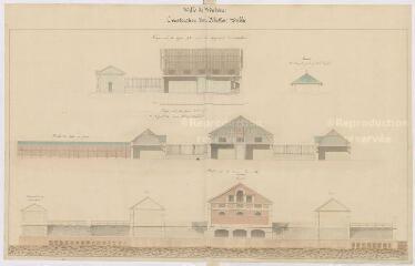 1 vue [Vendôme] : projet de construction d'un abattoir public, par E. Marganne, 1847.