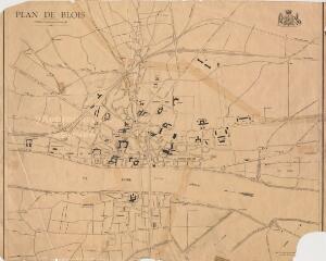 1 vue Blois : plan de la ville [ca 1900], carte imprimée.