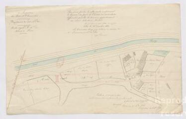 1 vue [Route royale n° 76, Châtres-sur-Cher : plan d'une partie de la route comprenant le hameau du port de Châtres, 1834].