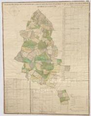 1 vue [Boursay, Choue] : plan géométrique de la métairie de la Billetière paroisse de Boursay et de la dixme d'Alleray paroisse de Chouë levé par Bouchart, 1772.