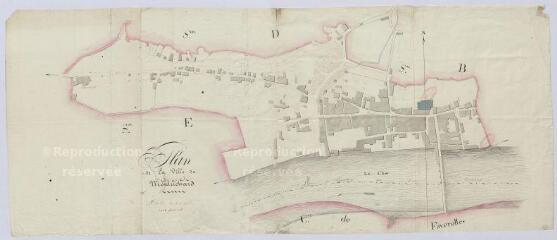 1 vue [Montrichard : plan de la commune, XIXe].