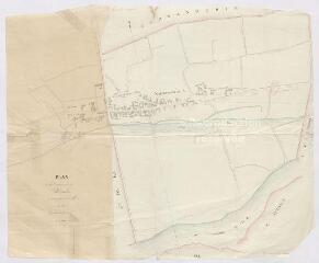 1 vue [Villefranche-sur-Cher] : plan de la commune de Villefranche et d'une partie de celle de la Commanderie, [XIXe].