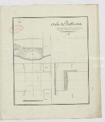 1 vue  - Plans et dessins du pont de Pontlevoy et de Montrichard sur la route de Blois à Loches : arche de Pontlevoy. (ouvre la visionneuse)