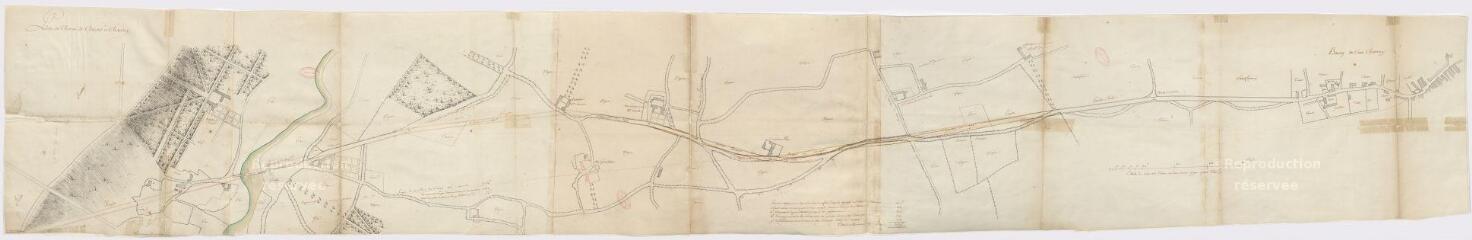 1 vue  - Plan de la communication de Blois dans la Sologne et le Berry : chemin de Clénord à Cour-Cheverny (ouvre la visionneuse)