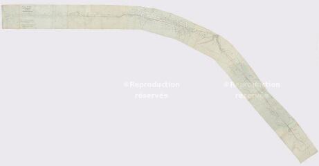 1 vue  - Plan de la route de grande communication de Blois à Romorantin depuis la demi-lune à l\'entrée de la forêt de Russy jusqu\'à Bracieux, 1793 (ouvre la visionneuse)