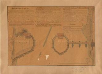 1 vue [Blois] : plan du pont de Blois du 17 juillet 1718. Copie de l'original, 1871. Provenance : service des Ponts-et-Chaussées.