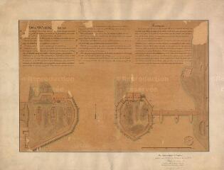 1 vue [Blois] : plan du pont de Blois du [?] aoust 1718. Copie de l'original, 1871. Provenance : service des Ponts-et-Chaussées.