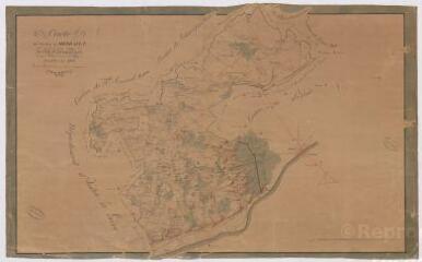 1 vue Herbault : carte du canton d'Herbault divisée en 21 communes, 1822.