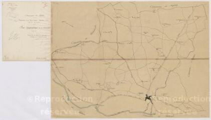 1 vue Morée : plan topographique de la commune pour projet de construction d'un lavoir, 1913. Provenance : Préfecture de Loir-et-Cher.