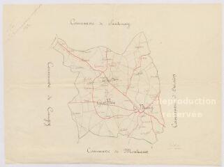 1 vue [Mesland : plan général de la commune], s.d. Provenance : Préfecture de Loir-et-Cher.