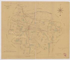 1 vue [Vernou-en-Sologne] : plan de la commune de Vernou, copie du plan cadastral, 1909. Provenance : Préfecture de Loir-et-Cher.