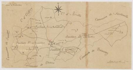 1 vue [Saint-Agil : plan général de la commune, copie du tableau d'assemblage du cadastre], s.d. Provenance : Préfecture de Loir-et-Cher.