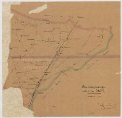 1 vue Thésée : plan topographique de la commune de Thésée, 1910. Provenance : Préfecture de Loir-et-Cher.