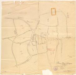 1 vue Oucques : plan du bourg d'Oucques, 1908. Provenance : Préfecture de Loir-et-Cher.