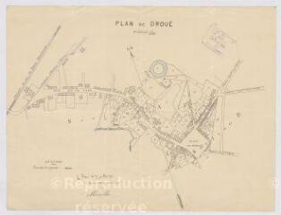 1 vue Droué : plan de Droué, 1913. Provenance : Préfecture de Loir-et-Cher.