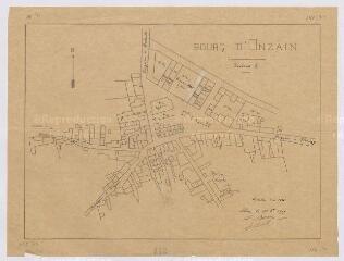 1 vue Onzain : plan du bourg d'Onzain, 1909. Provenance : Préfecture de Loir-et-Cher.
