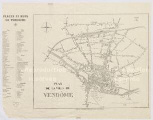 1 vue Vendôme : plan de la ville, [1938], plan imprimé,