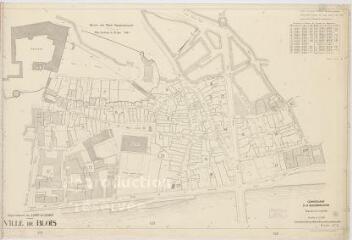1 vue [Blois] : ville de Blois, [secteurs centre-ville et château], service des plans topographiques, [juin 1941], plan imprimé.