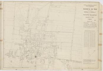 1 vue [Mer] : commune de Mer, hameau d'Herbilly, fond de plan topographique dressé par le Ministère de la Reconstruction et de l'Urbanisme, 1945, plan imprimé.