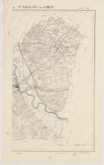1 vue Saint-Aignan-sur-Cher : plan topographique régional dressé par le Ministère de la Reconstruction et de l'Urbanisme, janvier 1946, plan imprimé.