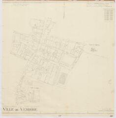 1 vue Vendôme : [plan partiel de la ville] dressé par le Commissariat technique à la reconstruction immobilière, 1941, plan imprimé.