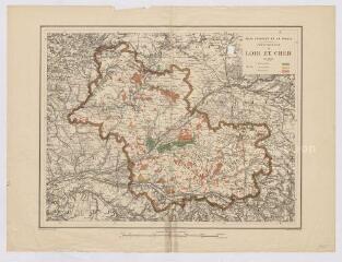 1 vue  - Département de Loir-et-Cher : [carte des forêts extraite de l\'Atlas forestier de la France], 1889, carte imprimée (ouvre la visionneuse)