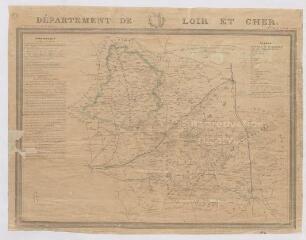 1 vue  - Département de Loir-et-Cher : [carte, XIXe siècle], carte imprimée (ouvre la visionneuse)
