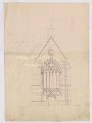 1 vue [Blois : chantier de restauration du château : la chapelle, ca 1846]. Provenance : fonds de l'architecte Jules de La Morandière (F 423)
