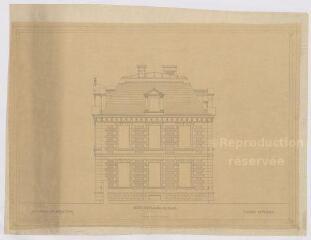 1 vue [Blois] : dépôt d'étalons de Blois (haras): bâtiment du directeur, [ca 1878]. Provenance : fonds de l'architecte Jules de La Morandière (F 424-427)