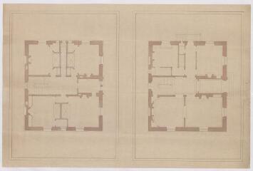 1 vue [Blois : dépôt d'étalons de Blois (haras): plan au sol d'un pavillon, ca 1878]. Provenance : fonds de l'architecte Jules de La Morandière (F 424-427)