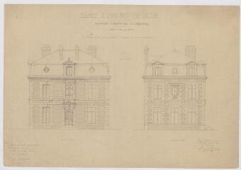 1 vue [Blois]: dépôt d'étalons de Blois (haras): bâtiment d'habitation du directeur, 1880. Provenance : fonds de l'architecte Jules de La Morandière (F 424-427)