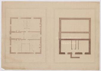 1 vue [Blois : dépôt d'étalons de Blois (haras): plan au sol d'un pavillon, ca 1880]. Provenance : fonds de l'architecte Jules de La Morandière (F 424-427)