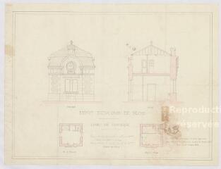 1 vue [Blois] : dépôt d'étalons de Blois (haras): loge de concierge, 1878. Provenance : fonds de l'architecte Jules de La Morandière (F 424-427)