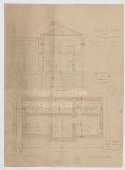 1 vue [Blois] : dépôt d'étalons de Blois (haras): habitation pour trois palefreniers, 1880. Provenance : fonds de l'architecte Jules de La Morandière (F 424-427)