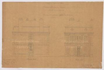 1 vue [Blois] : dépôt d'étalons de Blois (haras): bâtiment d'habitation du directeur, 1880. Provenance : fonds de l'architecte Jules de La Morandière (F 424-427)