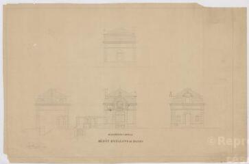 1 vue [Blois : dépôt d'étalons de Blois (haras): pavillon non identifié], 1878. Provenance : fonds de l'architecte Jules de La Morandière (F 424-427)