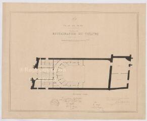 1 vue [Blois] : ville de Blois : projet de restauration du théâtre [secondes loges], 1868-1869. Provenance : fonds de l'architecte Jules de La Morandière (F 430-431)