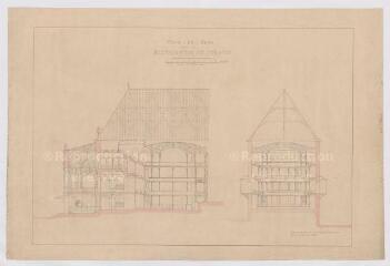 1 vue [Blois] : ville de Blois : projet de restauration du théâtre, août 1868. Provenance : fonds de l'architecte Jules de La Morandière (F 430-431)