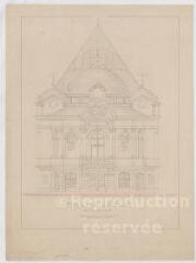 1 vue [Blois] : théâtre de Blois : restauration [façade principale, 1867-1869]. Provenance : fonds de l'architecte Jules de La Morandière (F 430-431)