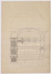 1 vue [Blois : projet d'aménagement et de restauration du théâtre : loges au balcon, 1867-1869]. Provenance : fonds de l'architecte Jules de La Morandière (F 430-431)