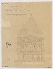1 vue  - [Blois] : ville de Blois : projet de restauration du théâtre : [façade principale, 1867-1869]. Provenance : fonds de l\'architecte Jules de La Morandière (F 430-431) (ouvre la visionneuse)