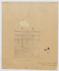 1 vue [Blois] : ville de Blois : projet de théâtre, [façade principale], novembre 1868. Provenance : fonds de l'architecte Jules de La Morandière (F 430-431)