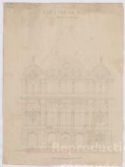1 vue [Blois] : théâtre de Blois : restauration, [1867-1869]. Provenance : fonds de l'architecte Jules de La Morandière (F 430-431)