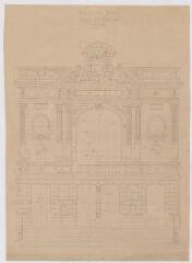 1 vue [Blois] : ville de Blois : salle de spectacle : façade [1867-1869]. Provenance : fonds de l'architecte Jules de La Morandière (F 430-431)