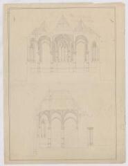 1 vue [Blois : église cathédrale de Blois : construction d'une chapelle absidale, XIXe]. Provenance : fonds de l'architecte Jules de La Morandière (F 432)